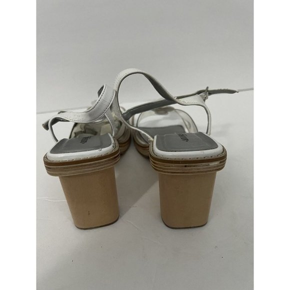 Vintage Women’s Size 6 Platform Sandals Wooden Heels Chunky Heel Y2K - Picture 5 of 10